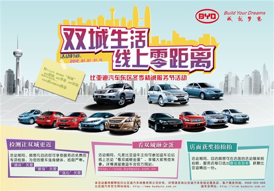 比亚迪汽车 双城生活 线上零距离活动_江苏舜